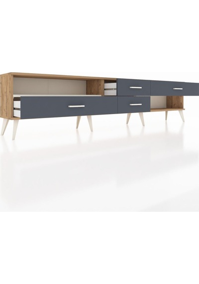 Arges Tv Ünitesi Tek Raflı 4 Çekmeceli 220x30x51 Çam-aytaşı/antrasit Aytası/antrasıt - Atlas Çam Arges Tv Ünitesi Tek Raflı 4 Çekmeceli 220x30x51 Çam-aytaşı/antrasit Aytası/antrasıt - Atlas Çam