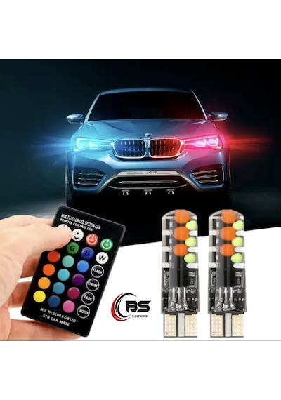 T10 Led Kumandalı Rgb 16 Renk Ve Çakarlı Seçeneği Park Lambası 426506183