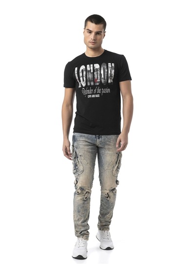 Ct826 London Vibe Street Men T-shirt L