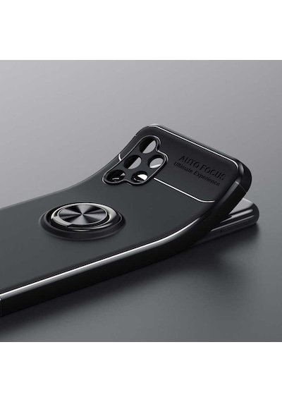 Samsung Uyumlu Galaxy A13 4G Kılıf Yüzüklü Magnetli Ravel Case Kapak