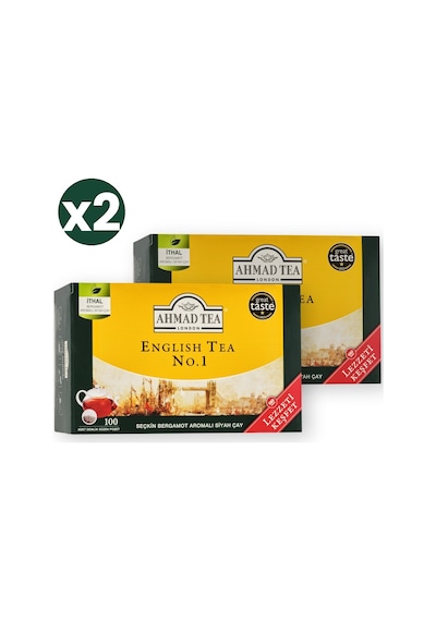 Ahmad Tea English Tea No.1 100'lü Demlik Poşet 2'li Ekonomik Paket Toplam 200 Demlik Poşet