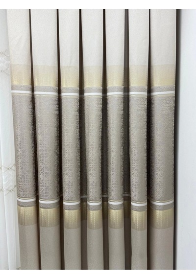 Nivemeshome Nilüfer V -5228 1/3 Sık Pileli Fon Perde Apm Vizon