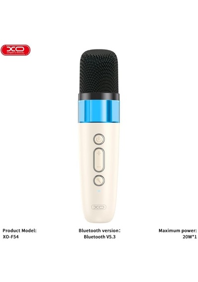 20w Rgb Işıklı Kablosuz Bluetooth Hoparlör Ve Karaoke Mikrofon Seti F54