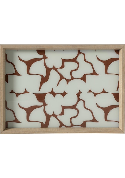 Mudo Home Soft Brown Dekoratif Tepsi 31x42 Cm Bej