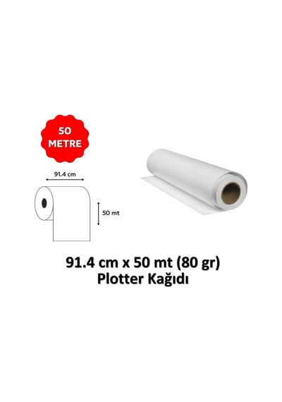 Elitrulo Plotter Kağıdı 91,4 CM X 50 M 80 G