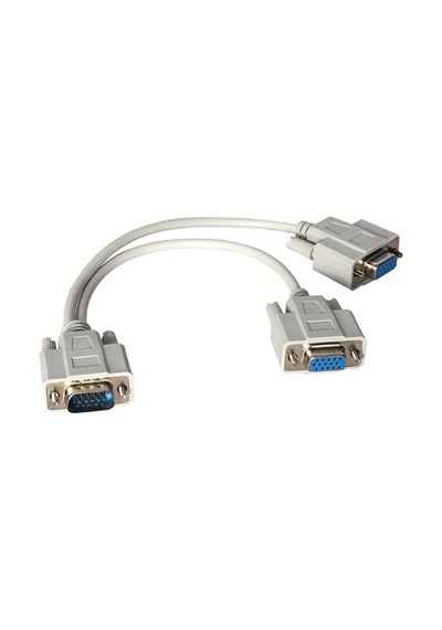 Powermaster Pm-1557 1x Vga Erkek To 2x Vga Dişi 30cm Vga Çoğaltıcı Çatal Kablo