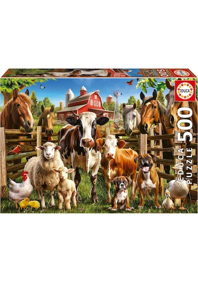 Educa 500 Parça Çiftlik Arkadaşları Hayvan Puzzle - 19905 - Farmyard Buddies