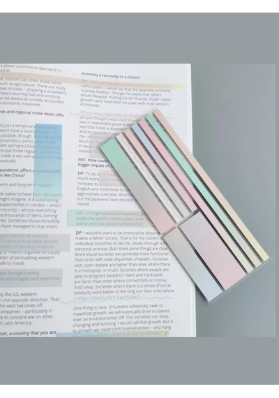 Şeffaf Renkli Yapışkanlı Not Kağıdı Karma Şerit Karma Şerit 1