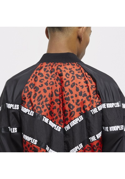 The Kooples Erkek Renk Bloklu Baskılı Siyah Ceket