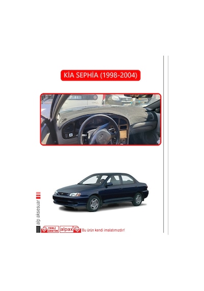 Kia Sephia 1998-2004torpido Koruma Halısı Kırmızı Kenar