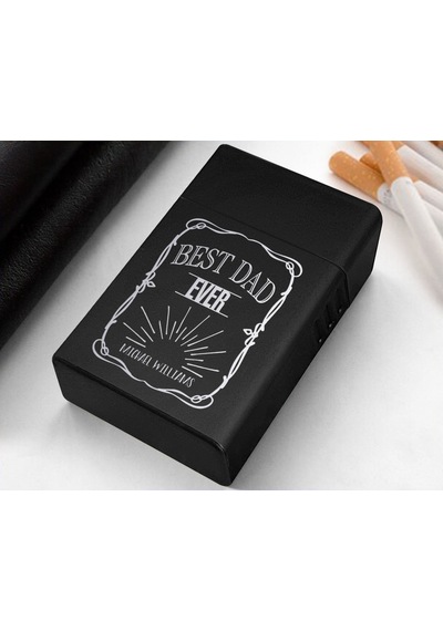 Bk Gift Kişiye Özel İsimli  Tasarımlı Siyah Metal Sigara Tabakası , Hediyesi , Hediye , Sigara Tabakası-6