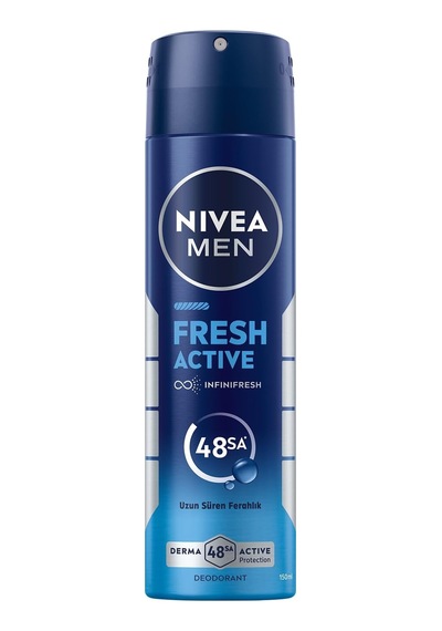 Erkek Sprey Deodorant Fresh Active 150 Ml,ter Kokusuna Karşı 48 Saat Koruma,okyanus Özleri,uzun Süren Ferahlık,alü