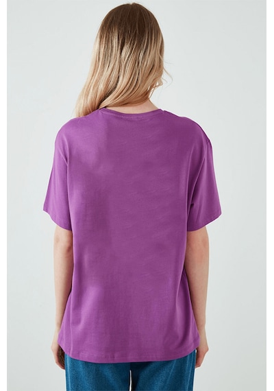 Uyguntarz Unisex Eternal Light Baskılı Tasarım Tshirt Mor