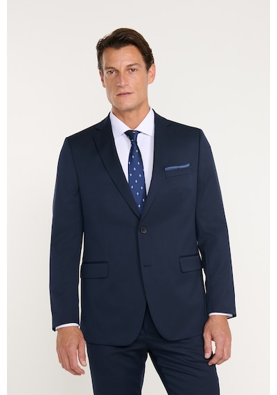 AC&Co / Altınyıldız Classics Erkek Slim Fit Dar Kesim Mono Yaka Takım Elbise Lacivert