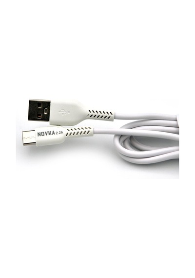 Novka NVK02 Type-C USB 2.2 A 1 M Şarj Kablosu Beyaz