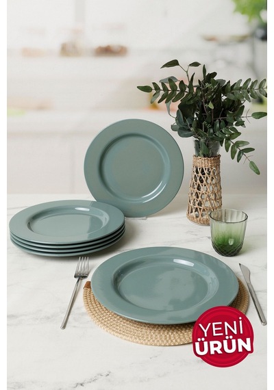 Keramika Yeşil Assos Servis Tabağı 28 Cm 6 Adet 326 Yeşil