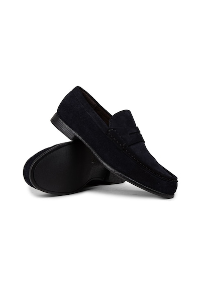 Deery Hakiki Süet Lacivert Erkek Loafer Ayakkabı - 01510mlcvc06 Lacivert