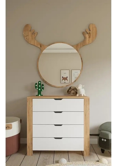 Nisan Şifonyer Beyaz- Açık Ceviz 4 Çekmeceli Yatak Odası Bebek Odası Beyaz 90 X 85 Cm Açık Ceviz & Beyaz Nisan Şifonyer Beyaz- Açık Ceviz 4 Çekmeceli Yatak Odası Bebek Odası Beyaz 90 X 85 Cm Açık Ceviz & Beyaz