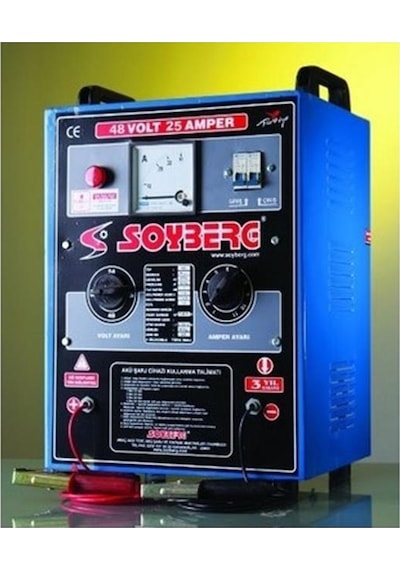SOYBERG 12V-48V ŞARJ REDRESÖRÜ 25A (AKÜ ŞARJ CİHAZI) (AMPER AYARLI)