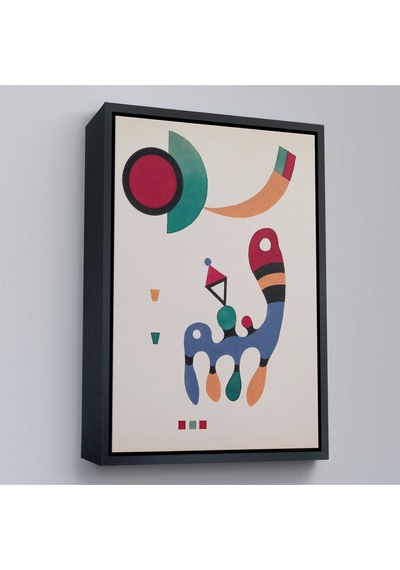 Ahşap Çerçeveli Vasiliy Kandinsky - 11 Resim Ve 7 Şiir Soyut Tablosu-7485