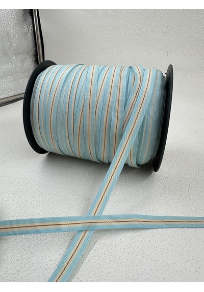 1 Cm Çizgili Şerit-5 Metre Mavi / Sarı