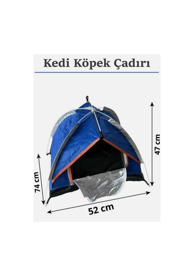 Kamptek Portatif Katlanabilir Evcil Hayvan Çadırı Büyük Boy 74x52x47 Cm Çadır Mini Çok Renkli