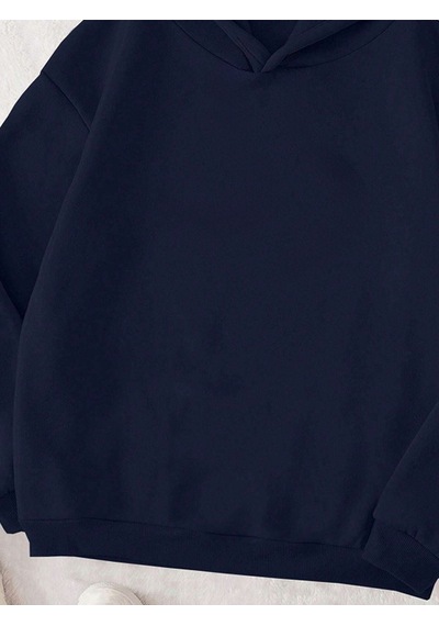 Growth Keep Calm Sweatshirt - Lacivert Baskılı Oversize Kalın Kışlık Kapüşonlu Lacivert Growth Keep Calm Sweatshirt - Lacivert Baskılı Oversize Kalın Kışlık Kapüşonlu Lacivert