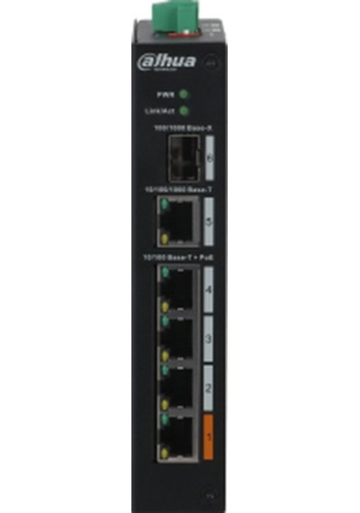 Dahua Pfs3106-4et-60 4 Port 4xfe-2xfe Yönetilemez 60w Poe Switch