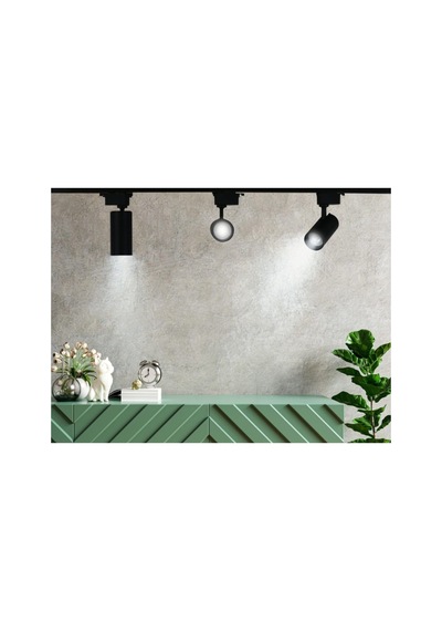 Mini Ray Spot Set Gu-10 Duylu 3 Spot Lamba + 1 Mt Ray + 3 Gu10 Led Ampul 6500k Beyaz Işık Siyah Kasa-beyaz Işık Diğer
