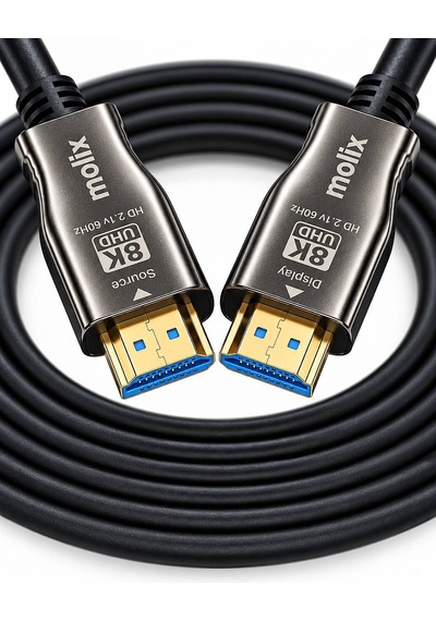 Molix Mx-hdmfo8k05 8k V2.1 5 Metre 48gbps Aoc Fiber Optik Hdmı Kablo
