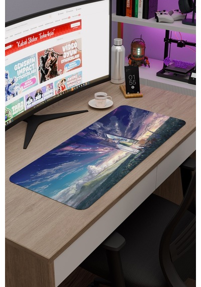 Suzume Anime V4 - 70x30 Xl Gaming Kauçuk Kaymaz Taban Mouse Pad Fare Altlığı
