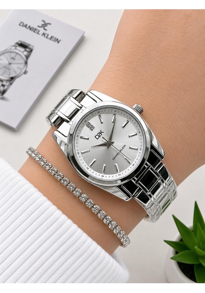 Daniel Klein 2 Yıl Garantili Çelik Kordon 3 Atm Suya Dayanıklı Kadın Kol Saati+bileklik F.g.14494.1 Gümüş