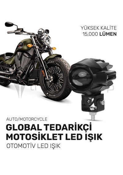 One Eye Sarı/beyaz Çift Renk Motoklet Sis Farı - Kolay Kurulum, 1