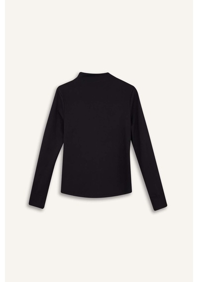 Defacto Defactofit Slim Fit Dar Kesim Dik Yaka Hırka E9676ax25aubk81 Siyah