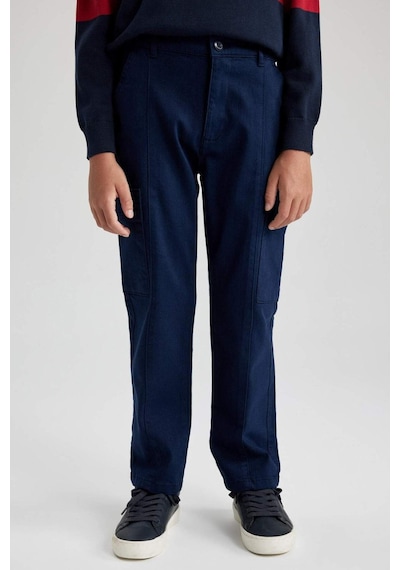 Defacto Erkek Çocuk Kargo Fit Standart Paça Twill Pantolon A4936a823wnnv256 Lacivert