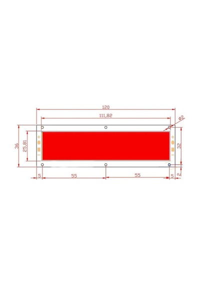 12v Dc, 12w Kırmızı Cob Led, Kendin Yap Projeksiyon Cihazları İçin - 1 Adet Gönderilecektir