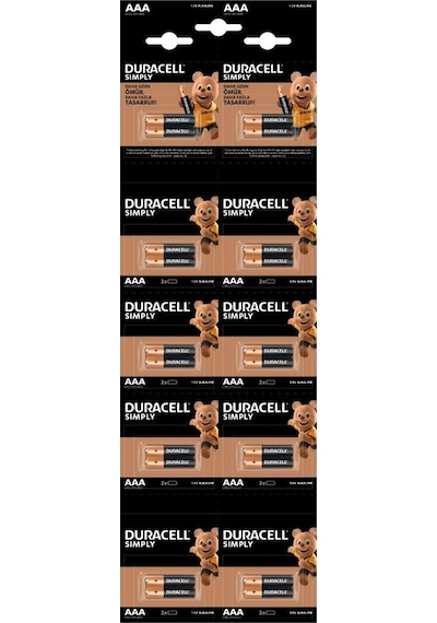 Duracell Pil Aaa Kalem Kartela 2x10 20'li