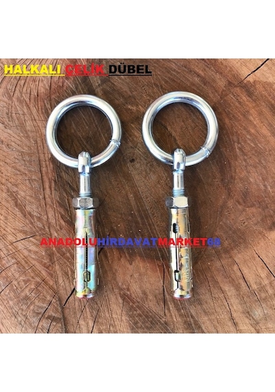 Kancalı Çelik Dübel M8 x 100 Mm Salıncak Asma Dübeli 2 Adet