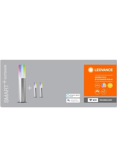 Akıllı Rgb Led Bahçe Lambası 3'lü Set, Wifi, Alexa & Google Uyumlu, Dış Mekan Işığı Gri
