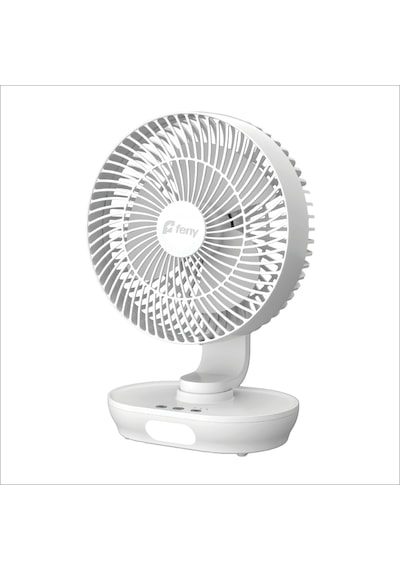 Feny Fn-f88, Oscilla+, Beyaz, 3 Kademeli Hız, 150 Derece Otomatik Salınım, 8&quot Kanat, Masaüstü, Gece Lambası, Dahili 3000mah Bataryalı, Type-c Şarj Girişli, Vantilatör