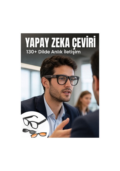 Yapay Zekâ Destekli Bluetooth Akıllı Gözlük Açık Kulak Ses Teknolojisi Müzik Dinleme Ve Telefon Görü Renk