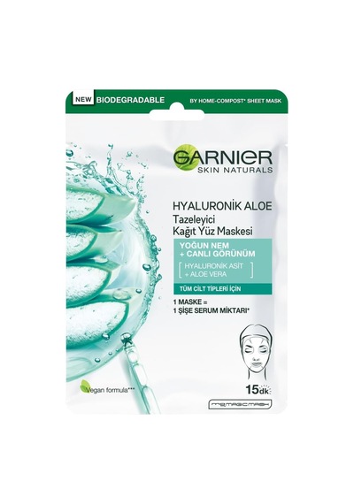 Tr Hyaluronik Aloe Tazeleyici Kağıt Yüz Maskesi
