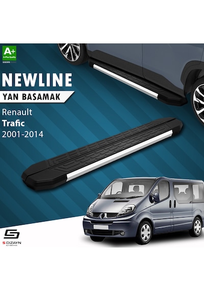 S-dizayn Renault Trafic 2 Uzun Şase Newline Krom Yan Basamak 263 Cm 2001-2014 A+ Kalite