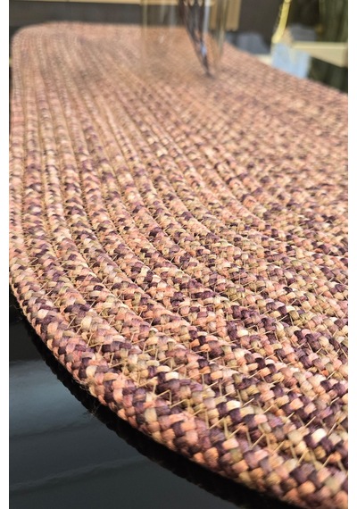 Tres İpli Kalın Yapıda 35x100 Cm Runner Şık Masa Orta Sehpa Üstü Dekoratif Sofra Aksesuarı Toprak