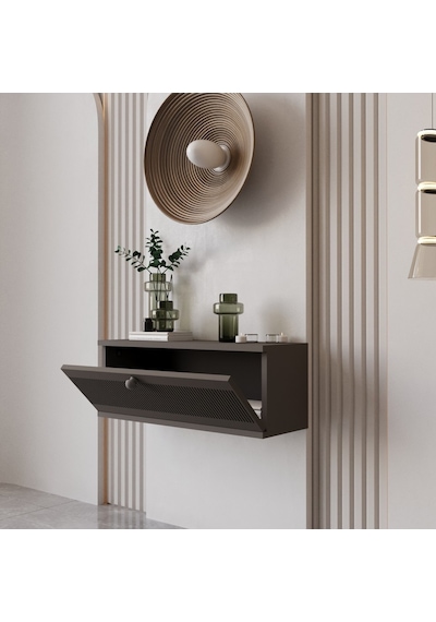 Melura Home Melura Dresuar %100 Mdf Kapaklı Duvara Monte Gri