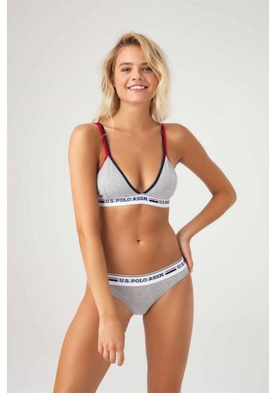U.S. Polo Assn. U S Polo Assn Büstiyer Slip Takım Gri 001