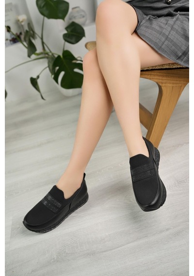 Nesil Shoes Wiss 510 Siyah Anatomik Kadın Ayakkabı-siyah Siyah