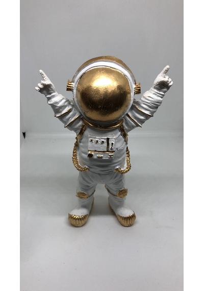 Lebson Dekoratif Polyester Buz Beyazı Astronot Sarı