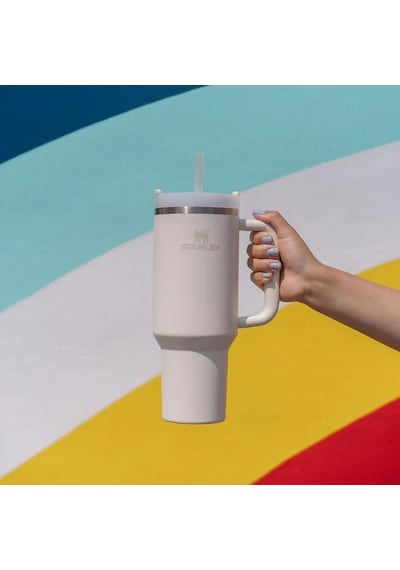 Stanley Quencher H2.o Flowstate Tumbler Pipetli Termos Bardak 1.18 Lt Cream Tonal