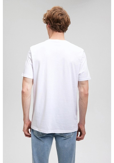 Mavi Erkek T Shirt 067114-620 Beyaz Beyaz